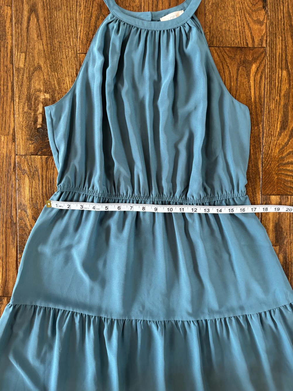 LOFT  Tiered Halter Maxi Dress – Size 12 - Picture 12 of 12
